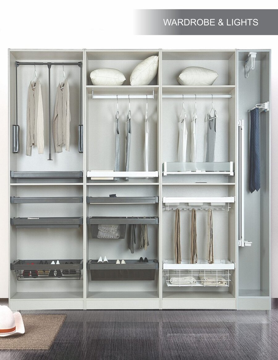Kitchen and wardrobe fittings