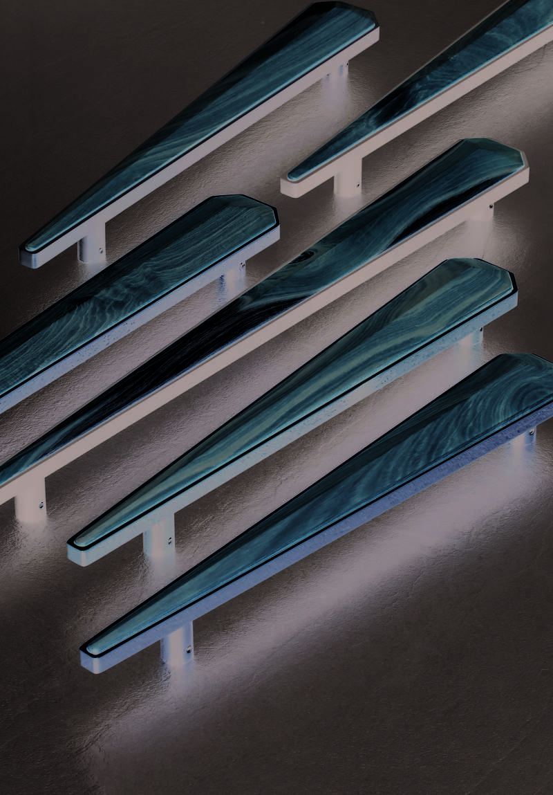 Sculptural pull handles